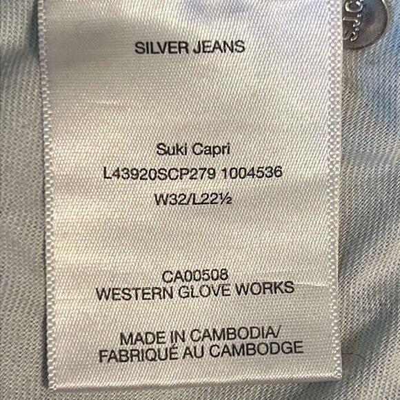 Silver Suki Capri Women’s Light Wash Jeans Size 32 - Picture 10 of 13